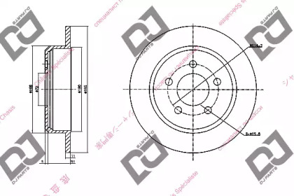 Тормозной диск DJ PARTS BD1696